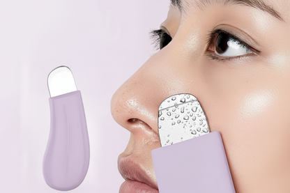Lavender exfoliator tool lifestyle shot